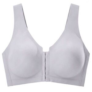 Mintreus Gray Front Hook Bra Size XXXL